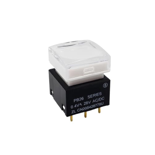 Bouton-poussoir carré 15mm PB26-13M à réinitialisation instantanée et processeur vidéo LED
