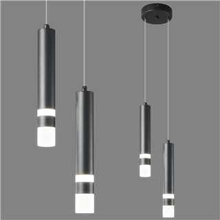 ZPBSJ Modern Pendant Light Adjustable Height LED Black Mini Pendant Light for Kitchen Island Bedroom Bedside Table Small Pendant Lights(2-Lights)