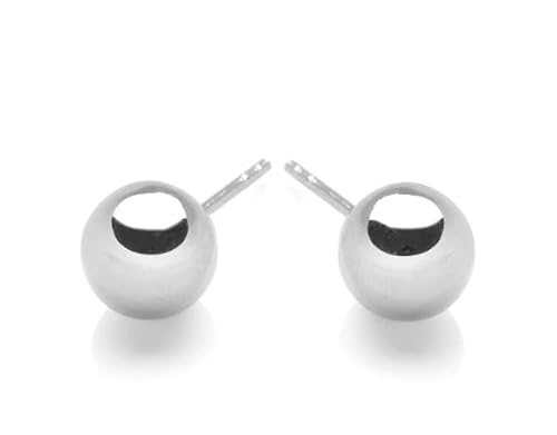 KUTEZY JEWELLERY - 8mm 925 Sterling Silver Ball Stud Earrings