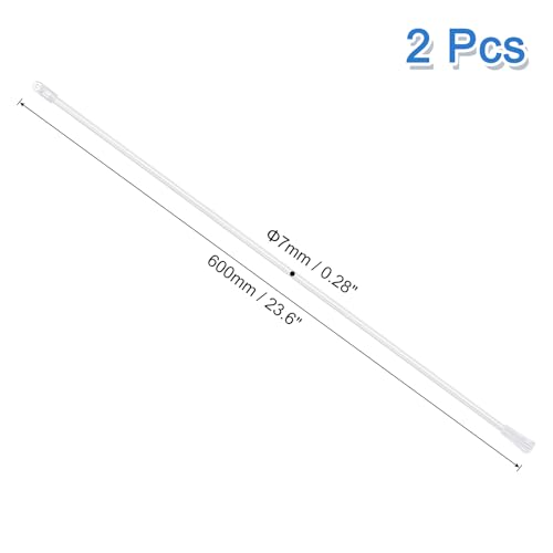 Varita de repuesto para persiana vertical y abridor de varitas transparente con ojal de 61cm 3