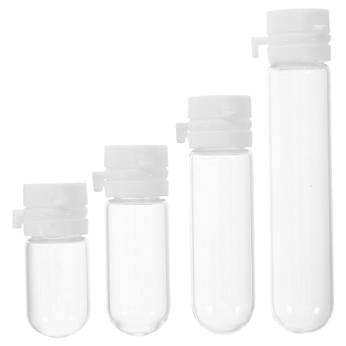 Veemoon 20 Piezas Botellas de Vidrio Redondas Reutilizables Unidades para Loción y Aceite Esencial Diseño Antigoteo para Viaje y Doméstico Envases Sólidos y Seguros para Cosméticos