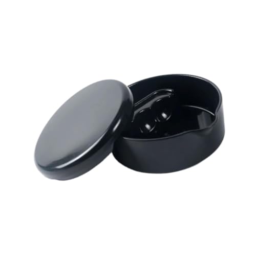 Colaxi Calligraphy Inkstone Inkstone with Cover Drawing Inkstone Traditional Professional Calligraphy Ink Box Ink Plate Ink Fountain, Black