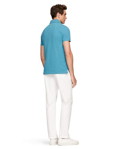 Image of Tommy Hilfiger Men's Short Sleeve Polo Shirts in Slim Fit with Stretch and Organic Pique Cotton