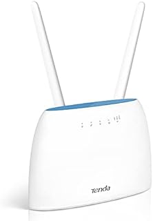 Tenda 4G09 AC1200 4G+ Cat6 Router Mobile Wi-Fi Router Dual Band, 4G/3G Network SIM Slot Unlocked, No Configuration required, Up to 64 Devices Connectivity, 2 Gigabit Ports, UK Plug,White