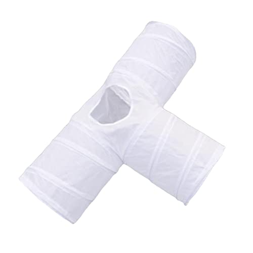 Kitty Adventure Tunnel - Interactive for Cats, White, T Shape