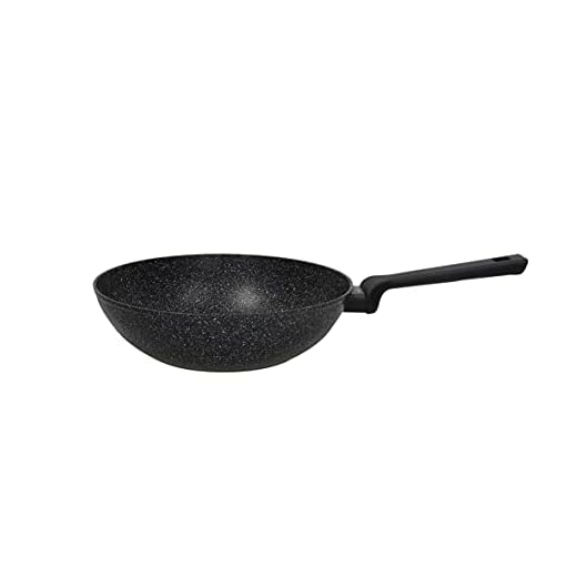 Tognana Authentika, Wok da 28 cm, alluminio, nero, Made in Italy