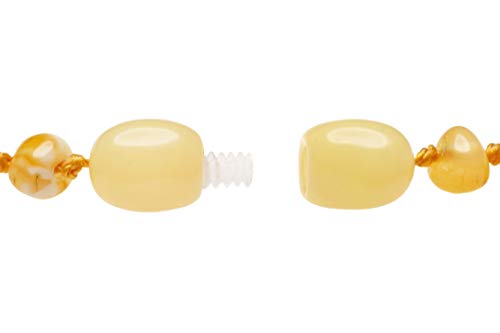 Image of Genuine Amber Necklace From Baltic Sea made with Polished Honey and Polished Milky 19.7 Inches (Adult)
