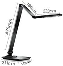 Miniatura 7 de ELORES Lámpara de escritorio LED plegable de aluminio cepillado de metal moderno, para oficina, estudio, lectura, mesa de trabajo, luz nocturna