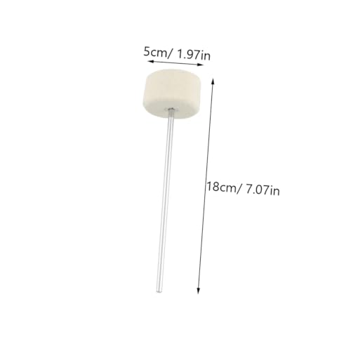 Mazo de repuesto para pedal de batería 18x5x5 cm blanco miniatura 2