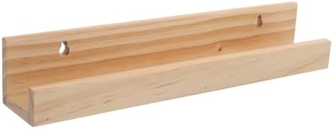 KONTONTY Ahşap Plak Rafı - Evde veya Stüdyoda Albümleri Düzenlemek İçin Duvara Monte Edilebilir Sergi Rafı - 3 Plağa Kadar Depolama İmkanı Sunan Asma Saklama Tutucu - Görsel 1