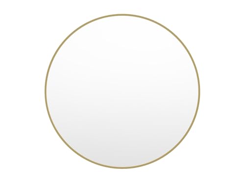 Vente-unique-Gran Espejo Redondo de Pared de Metal - D. 150 cm - Dorado - RONDIA