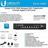 EdgeSwitch 8 ES-8-150W Managed PoE Plus Gigabit Switch with SFP 2 SFP Port