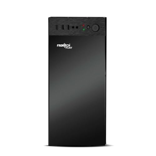 Image of FRONTECH Flint Silver Computer Cabinet | Compact PC Case for Home & Office | Silver Range | Efficient Airflow Design | Front USB 1.1 & Audio Ports | ATX /Micro-ATX Motherboard Support (FT-4277)