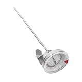 Angoily Öltemperaturthermometer Edelstahl Lange Sonde Genaues Frittier Grillthermometer für Hähnchen Truthahn und Vielseitiges Kochen zu Hause und Restaurantgebrauch