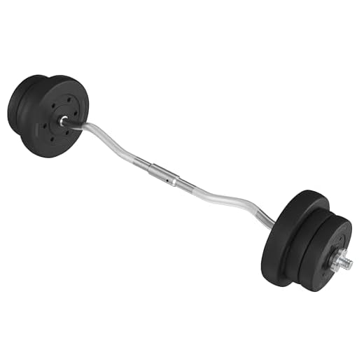YAHEETECH 55lb Olympic Barbell Dumbbell Weight Set Gym Lifting Exercise Workout Olympic Bar Curl Bar