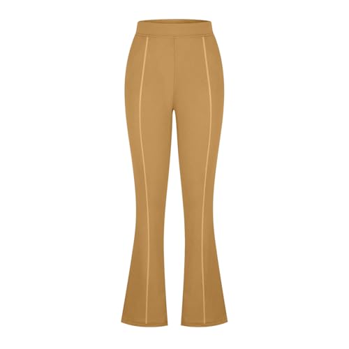 HGps8w Pull On Dress Pants for Women with Pockets, Business Casual High Waisted Stretchy Bootcut/Straight Work Pants3