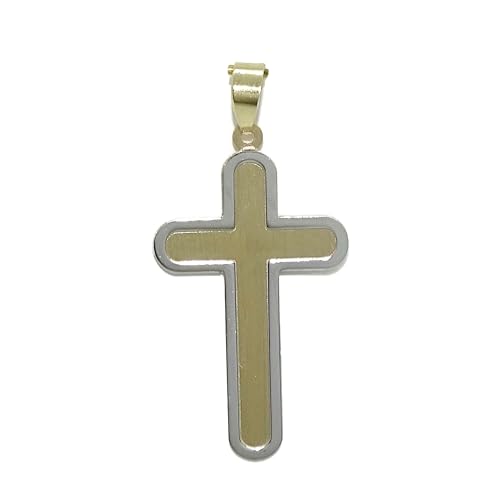 Croix Never Say Never or bicolore 18 carats, le bijou d'une vie pour communion