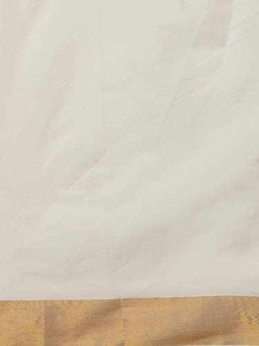 manvish drapes Sarees for Women - Kasavu Pure Cotton Saree with Tassels - Perfect for Traditional & Formal Occasions