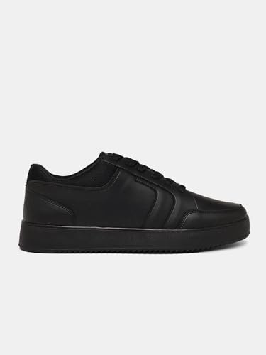 Image of WROGN Men's PU Sneakers | Lace-Up Design | Cushioned Breathable Sole