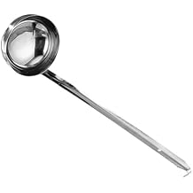 Uonlytech Stainless Steel Ounce Measuring Spoon with Long Handle and Pouring Hook, 90cc Kitchen Cooking Tool for Precise Liquid Measurement and Sauce Serving