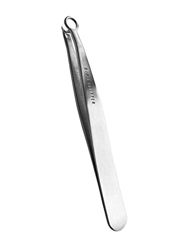 rinocos [Premium Hand-Made] Nose Hair Clippers for Men - Nasal Clippers Nose Hair Trimmer 304 Surgical-Grade Stainless Steel Eyebrow Trimmer Third-Generation Craftmanship (Silver)