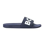 BOSS, Aryeh Slide Sandals, Dark Blue, 7