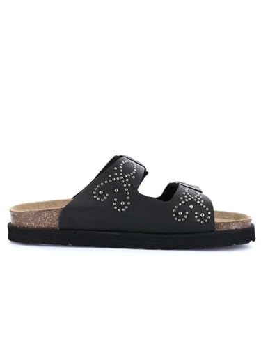 Chaussons Femme Noirs Grunland Sasa CB0750 en cuir