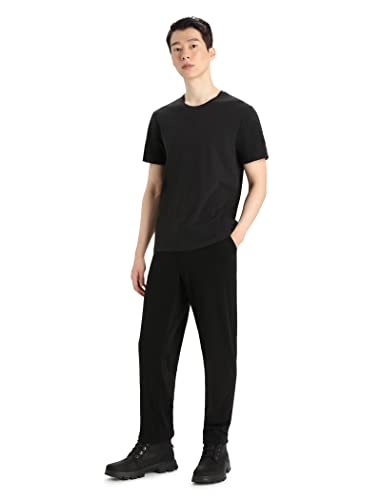 icebreaker Men's Natural Blend Central Classic Slim Fit T-Shirt - for Everyday Use, Gym & Training