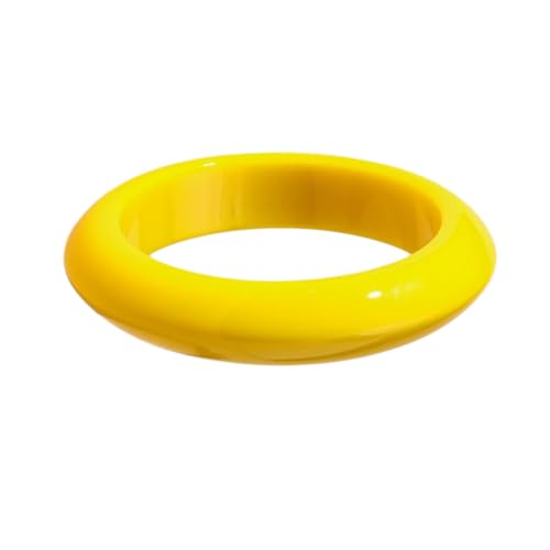 Image of Colorful Geometric Round Circle Resin Acrylic Bangle Bracelet Cute Handmade Chunky Statement Wristband Bracelet for Women Vintage Jewelry