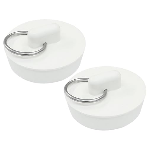 ISDVBUY 2 Pack Rubber Drain Stopper Universal Bathroom Sink Stopper Bathtub Drain Plug Fits 1-1/2 Inch for Bathroom Kitchen Sink Tub Drain