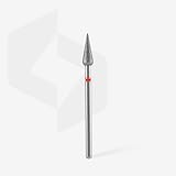 STALEKS PRO Expert Diamond Nail Drill Bit (Sharp Pear, Red) – Soft Abrasiveness for Cuticle, Sidewall, Epidermis Cleansing & Versatile Hardware Manicure/Pedicure