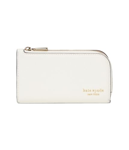 Image of kate spade new york Devin I Love You Script Embossed Leather Small Slim Bifold Wallet