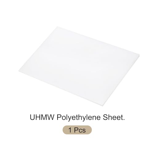 Image of 6 x 8 Inch UHMW Polyethylene Sheets, 5 /32 Inch Thick Ultra High Molecular Weight White Plastic Sheet [for Home, Industrial]
