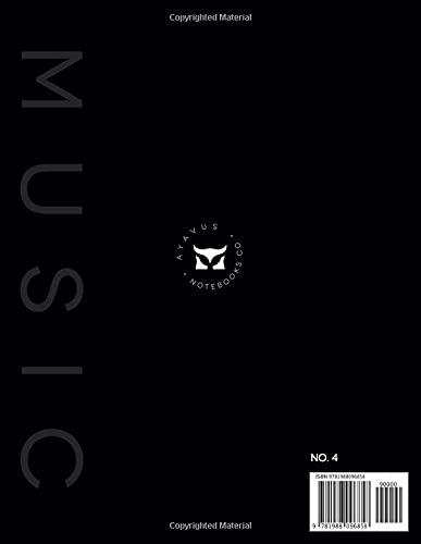 image for AYAVUS No.4 Music Composition Notebook: 8 staff (staves) with End bar 