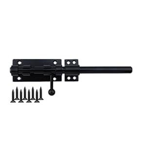 Edelstahl Türschloss, Schiebebolzen, Riegel, Haspe, robust, für Gartenschuppen, verschiebbar, für Zaun/Holz/Scheune, Edelstahl