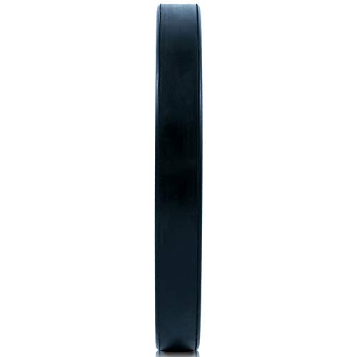 Image of ProsourceFit Solid Rubber Bumper Plates (Sold Individually) with Steel Insert, for Strength Training and Cross Conditioning, Power Lifting