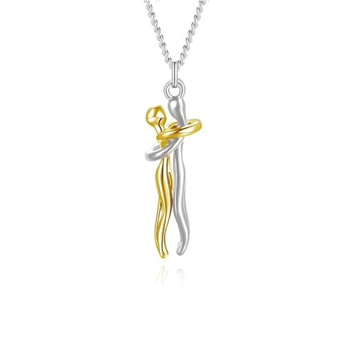 Collier Hugs and Kisses en argent 925 de haute qualité pour sublimer le style de tous les couples