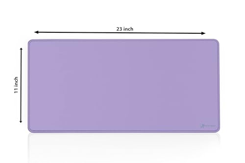Image of Desk Mat 60x30 cm (11 x 23 inch) Purple | Large Mouse Pad for Office Computer Laptop Keyboard | Waterproof Anti-Slip Rubber Base Desk Mat