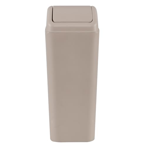 Image of 14 Liter Plastic Trash Can with Swing Lid, 3.5 Gallon Slim Swing Top Garbage Can, 1-Pack