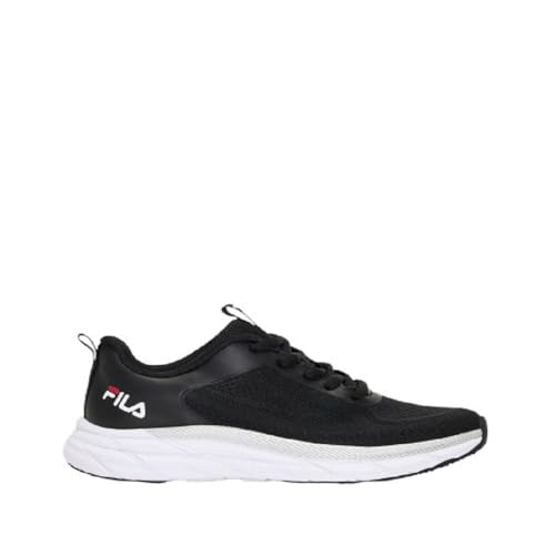 FILA Kid's Centuripe Running Shoe, Black/White/Fred, 13 US Little Kid