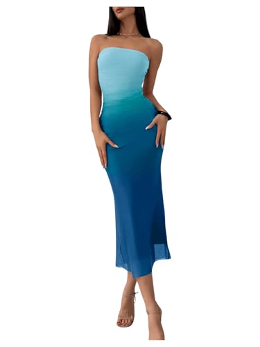 chinese dress ladies Amazon.com: GORGLITTER Women's Strapless Mesh Dinner Cocktail Tube Maxi  Dress Y2K Summer Wedding Guest Sunset Prom Beach Sundresses Blue X-Small :  Clothing, Shoes & Jewelry