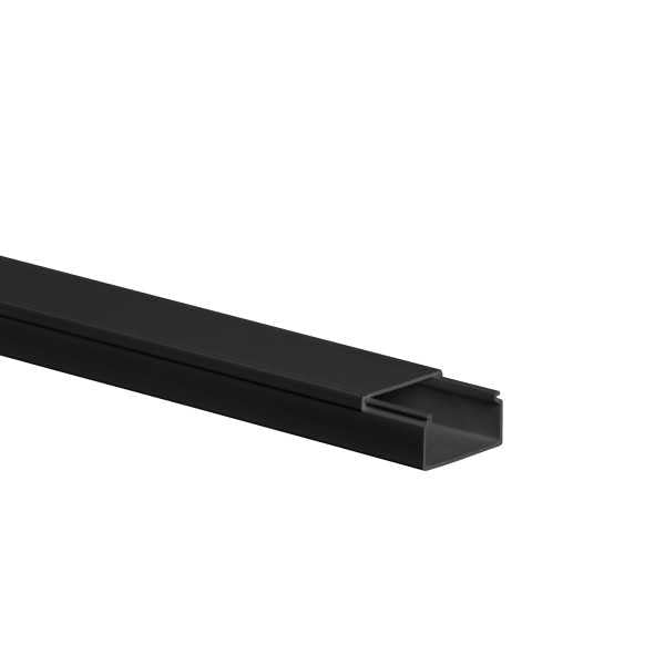 KOMIB - Moulure électrique 30x15mm 2m Lot de 10 unités (Noir)