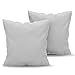 Dreamzie Fundas de Almohada (Juego de 2) - para Las Almohadas 60 x 60 cm, Gris Estaño, Microfibra (100% Poliéster) - Fundas de Cojines de Calidad con una Suavidad Incomparable