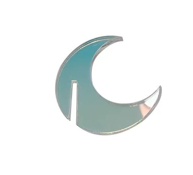 XIAOYUE 20pcs of Acrylic Moon Wine Glass Charms,Rainbow DIY Blank Wine Name Tag,Glass Marker Name Tags