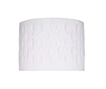 Aspen Creative White, 39261 Transitional Drum (Cylinder) Laser Cut Shaped Spider Construction Lamp Shade, 14