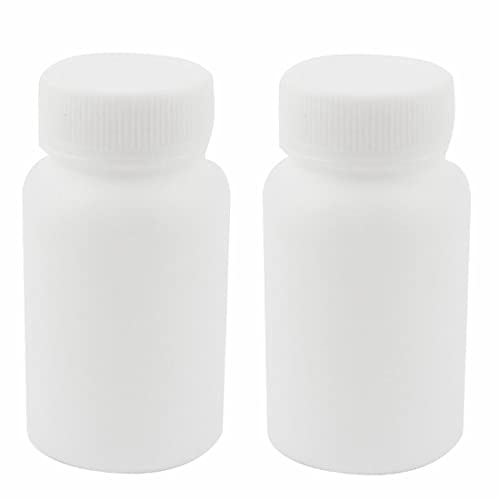 Tool parts 2Pcs 100ML Wide Mouth Graduated Lab Chemical Capacity Storage Bottle White