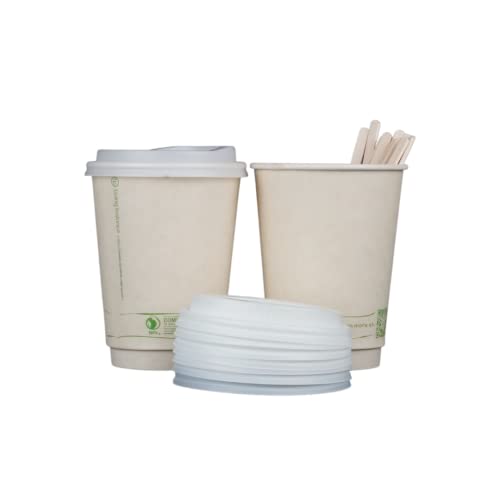 Certified-Compostable-Coffee-Cups-by-Living-Balance-12oz-100-cups-with-Compostable-Lids-Stirrers-and-Integrated-Sleeves