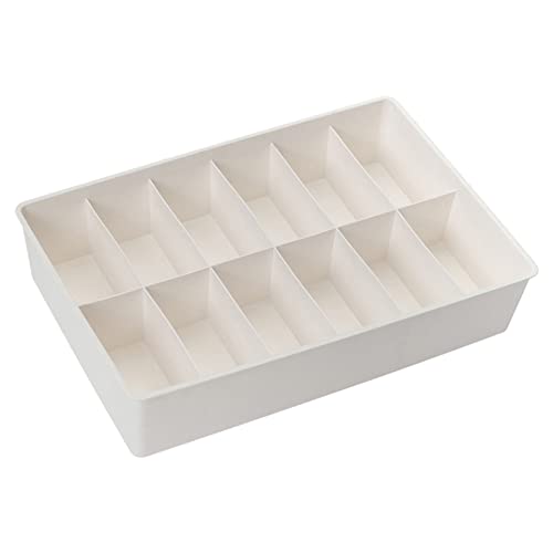 MJKQ9 収納ボックス ブラ収納 大容量 下着/靴下/パンツ収納 下着収納 18F 仕切り 収納ケース コンパクト 引出し 下着収納ボックス 引き出し スペース節約 防湿/防塵/防カビ/騒音なし ホワイト 卓上収納 小物入れ 家庭用 収納用品
