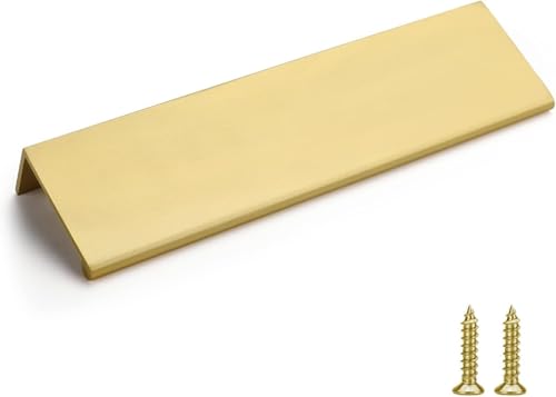 Image of Rergy 30 Pack 5 inch Cabinet Pulls Brushed Brass Finger Pulls for Cabinets