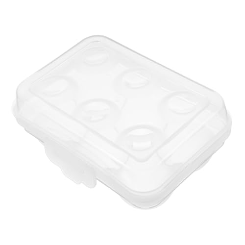 Operitacx Caja Porta Huevos Portátil Transparente con Tapa Segura y Protección Golpes Organizador Apilable para Refrigerador Soporte de Huevos para Camping y Almacenamiento Fresco